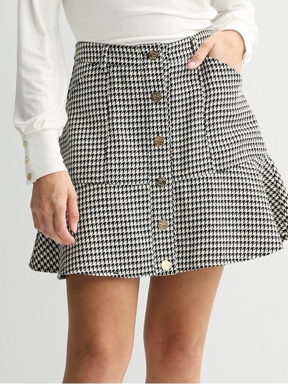 Draper James Houndstooth Skirt